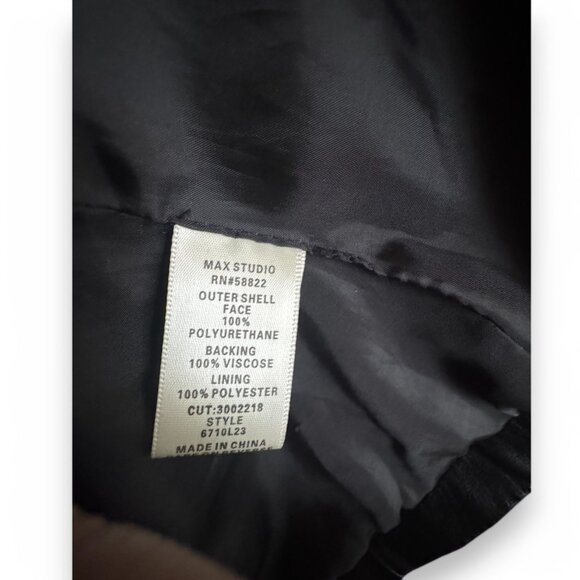 Max Studio Faux Leather Moto Jacket – XL - Picture 4 of 5